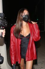 MADISON BEER in a Red Jacket Arrives at 40 Love in West Hollywood 09/09/2020