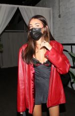 MADISON BEER in a Red Jacket Arrives at 40 Love in West Hollywood 09/09/2020