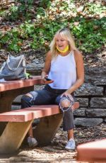 MALIN AKERMAN Out with Her Dogs in Los Feliz 09/02/2020