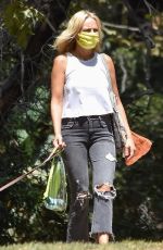 MALIN AKERMAN Out with Her Dogs in Los Feliz 09/02/2020