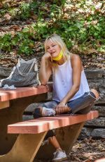 MALIN AKERMAN Out with Her Dogs in Los Feliz 09/02/2020