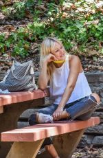 MALIN AKERMAN Out with Her Dogs in Los Feliz 09/02/2020