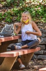 MALIN AKERMAN Out with Her Dogs in Los Feliz 09/02/2020