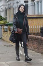 MICHELLE DOCKERY Out with Her Dog in London 09/29/2020