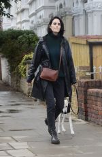 MICHELLE DOCKERY Out with Her Dog in London 09/29/2020