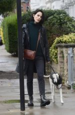 MICHELLE DOCKERY Out with Her Dog in London 09/29/2020