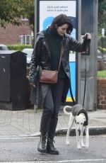 MICHELLE DOCKERY Out with Her Dog in London 09/29/2020
