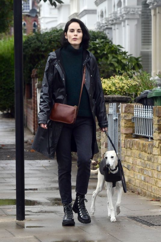 MICHELLE DOCKERY Out with Her Dog in London 09/29/2020