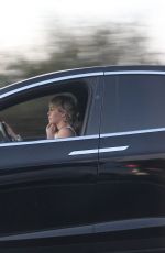 MILEY CYRUS Out Driving in Los Angeles 09/19/2020