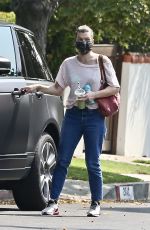 MILLA JOVOVICH Out and About in Los Feliz 09/16/2020
