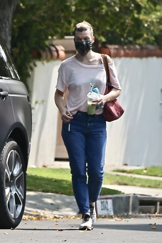 MILLA JOVOVICH Out and About in Los Feliz 09/16/2020
