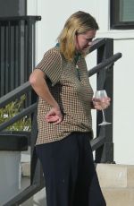 MISCHA BARTON Enjoying a Glass of wine With Outside Her Home in Los Angeles 09/23/2020
