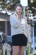 MISCHA BARTON with Her Dog Outside Her Home in Los Angeles 09/25/2020