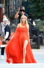 NICKY HILTON All in Red at a Photoshoot in New York 09/29/2020