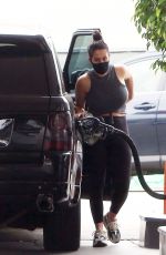 NIKKI BELLA at a Gas Station in Los Angeles 09/10/2020