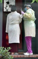 NIKKI BELLA Gets Tested for Covid-19 Outside Her House in Studio City 09/16/2020
