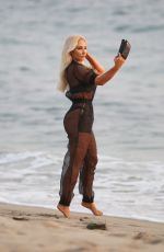 NIKKI LUND and :ADY VICTORIA HERBEY on the Set of Her You and I Music Video at a Beach in Malibu 09/21/2020