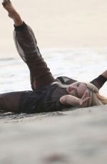NIKKI LUND and :ADY VICTORIA HERBEY on the Set of Her You and I Music Video at a Beach in Malibu 09/21/2020
