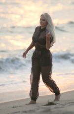 NIKKI LUND and :ADY VICTORIA HERBEY on the Set of Her You and I Music Video at a Beach in Malibu 09/21/2020