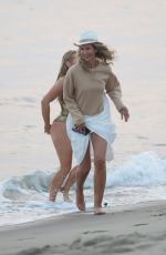 NIKKI LUND and :ADY VICTORIA HERBEY on the Set of Her You and I Music Video at a Beach in Malibu 09/21/2020