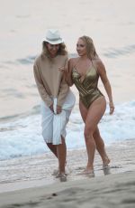 NIKKI LUND and :ADY VICTORIA HERBEY on the Set of Her You and I Music Video at a Beach in Malibu 09/21/2020