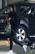 NINA DOBREV Arrives with her Dog at Airport in Vancouver 09/11/2020