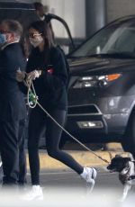 NINA DOBREV Arrives with her Dog at Airport in Vancouver 09/11/2020