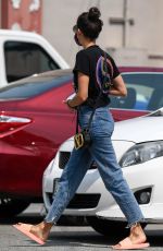 NINA DOBREV in Denim Leaves a Nail Salon in Sherman Oaks 09/09/2020