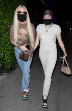 NOAH CYRUS and TANA MONGEAU Out for Dinner at Boa in West Hollywood 09/27/2020