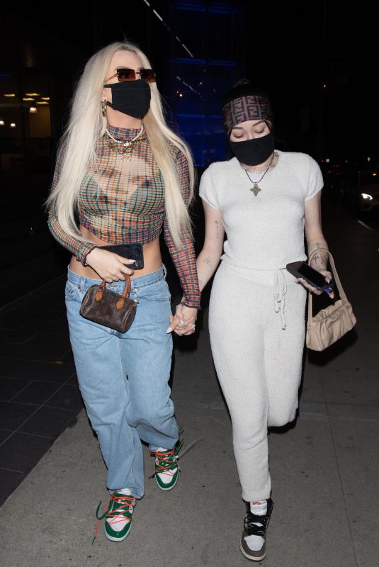 NOAH CYRUS and TANA MONGEAU Out for Dinner at Boa in West Hollywood 09/27/2020