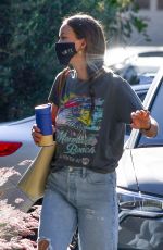 OLIVIA WILDE in Ripped Denim Out in Los Angeles 09/30/2020