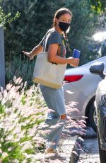 OLIVIA WILDE in Ripped Denim Out in Los Angeles 09/30/2020