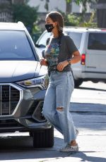 OLIVIA WILDE in Ripped Denim Out in Los Angeles 09/30/2020