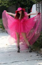 PHOEBE PRICE All in Pink Out in Los Angeles 09/26/2020