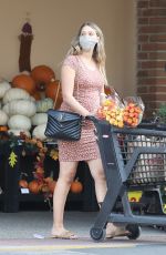 Pregnant APRIL LOVE GEARY Shopping at Ralphs in Malibu 09/16/2020