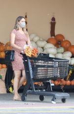 Pregnant APRIL LOVE GEARY Shopping at Ralphs in Malibu 09/16/2020
