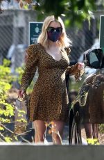 Pregnant EMMA ROBERTS at Starbucks in Los Feliz 09/19/2020