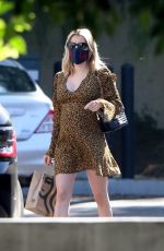 Pregnant EMMA ROBERTS at Starbucks in Los Feliz 09/19/2020