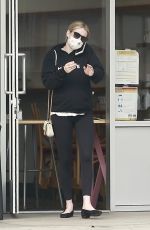 Pregnant EMMA ROBERTS Out for Coffee in Los Feliz 09/09/2020