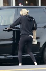 Pregnant EMMA ROBERTS Out for Coffee in Los Feliz 09/09/2020