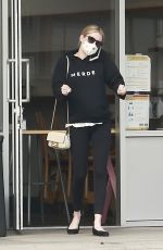 Pregnant EMMA ROBERTS Out for Coffee in Los Feliz 09/09/2020