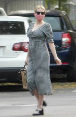 Pregnant EMMA ROBERTS Out for Coffee in Los Feliz 09/15/2020