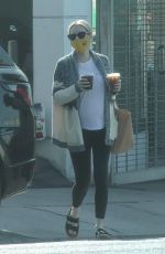 Pregnant EMMA ROBERTS Out for Coffee in Los Feliz 09/29/2020