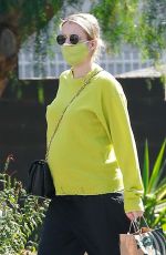 Pregnant EMMA ROBERTS Out in Los Feliz 09/24/2020