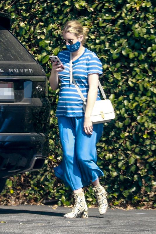 Pregnant EMMA ROBERTS Out Shopping in Los Feliz 09/25/2020