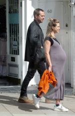 Pregnant SOPHIE COOKSON and Stephen Campbell Moore Out in London 08/26/2020