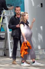 Pregnant SOPHIE COOKSON and Stephen Campbell Moore Out in London 08/26/2020