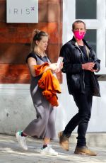 Pregnant SOPHIE COOKSON and Stephen Campbell Moore Out in London 08/26/2020