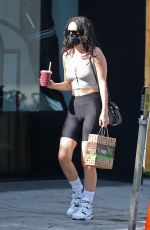 RUMER WILLIS with Her Dog at Hair by Violet in Beverly Hills 09/24/2020