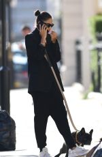 SHANINA SHAIK Out with her Dog in London 09/14/2020